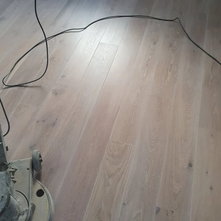 Eiken parket vloer gelegd en geolied